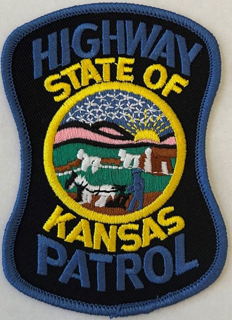 STATE of KANSAS HIGHWAY PATROL SHOULDER PATCH - SEW ON.